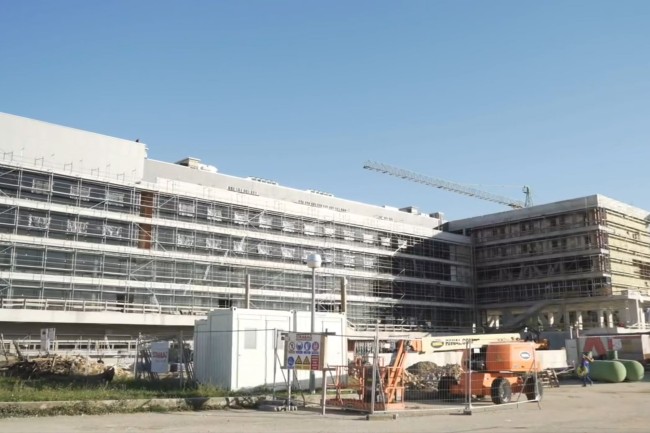 Construction site progress in November 2023